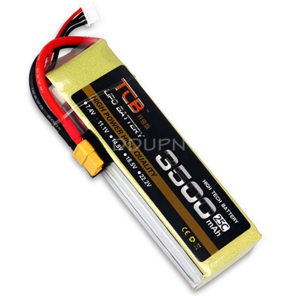 11.1V 3S 3500mAh 25C锂电池 XT60插头