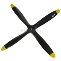 4 Bladed 18x6 Engine Wood Propeller Black