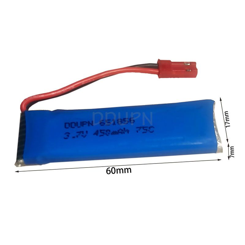 3.7V 1S 450mAh 75C LiPO Battery JST Plug