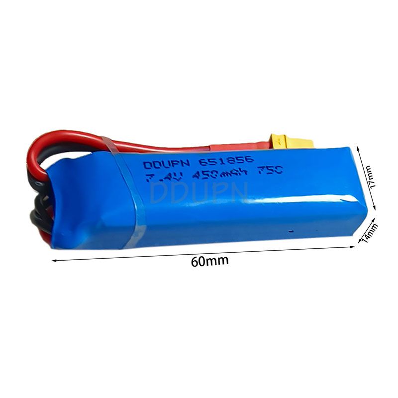 7.4V 2S 450mAh 75C LiPO Battery XT30 Plug