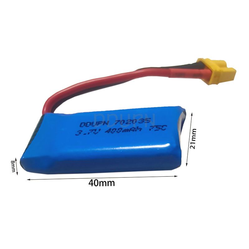 3.7V 1S 400mAh 75C LiPO Battery XT30 Plug