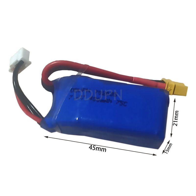 7.4V 2S 400mAh 75C LiPO Battery XT30 Plug