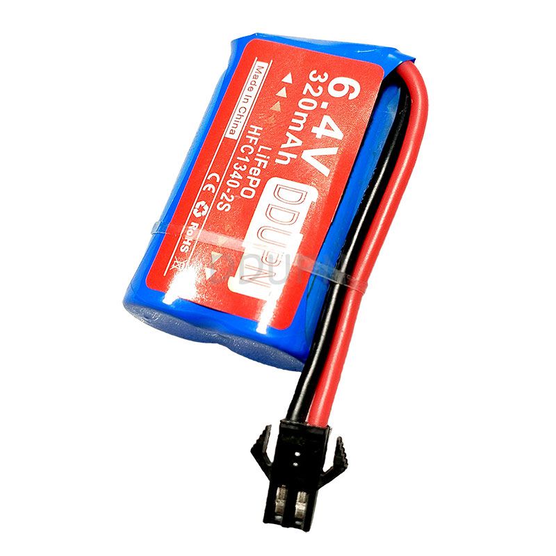 6.4V 2S 320mAh HFC1340 LiFePo Battery SM2P Nor Female Plug