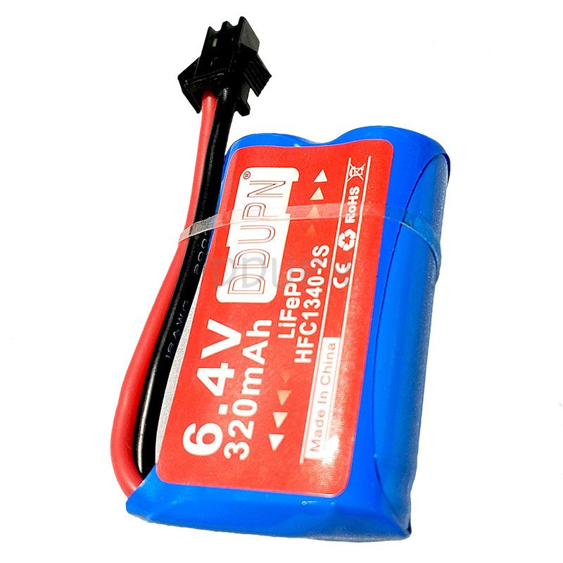 6.4V 2S 320mAh HFC1340 LiFePo Battery SM2P Nor Female Plug