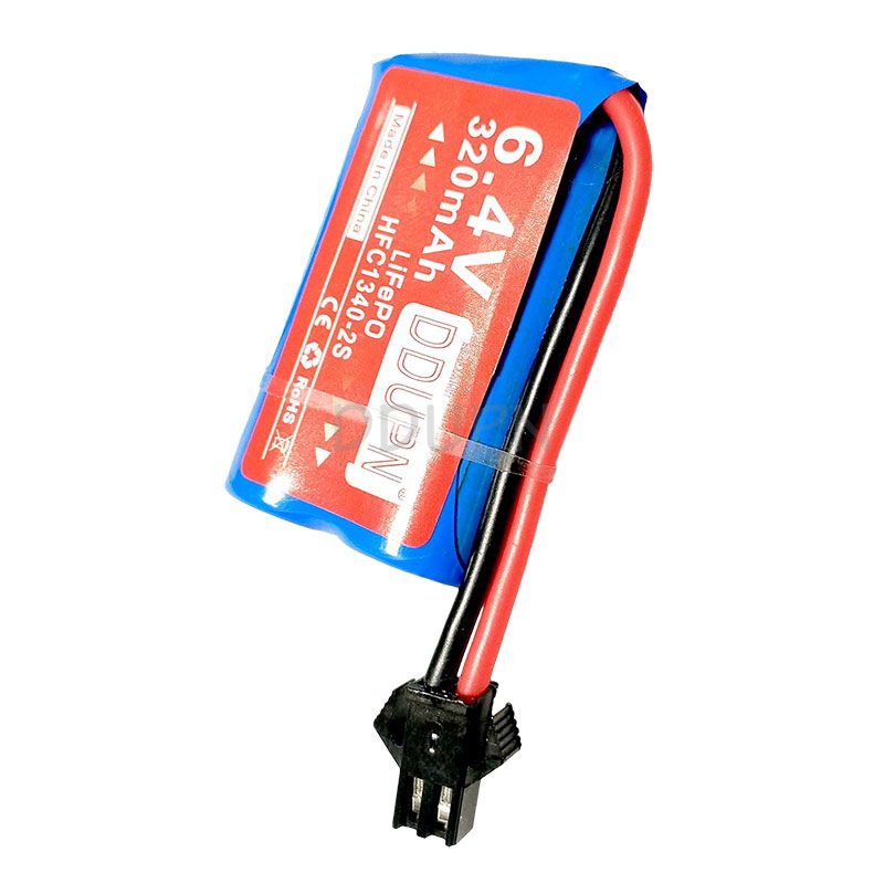 6.4V 2S 320mAh HFC1340 LiFePo Battery SM2P Nor Female Plug