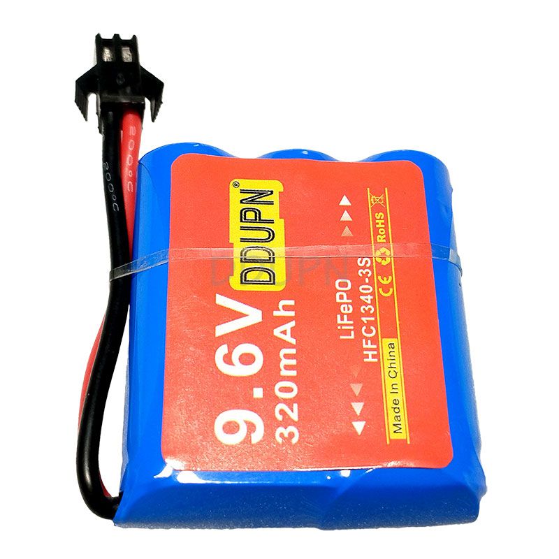 9.6V 3S 320mAh LiFe Battery SM2P Rev Male Plug