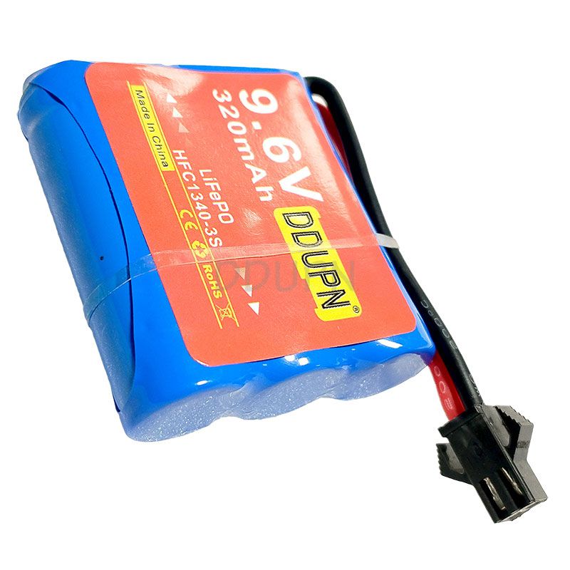 9.6V 3S 320mAh LiFe Battery SM2P Rev Male Plug
