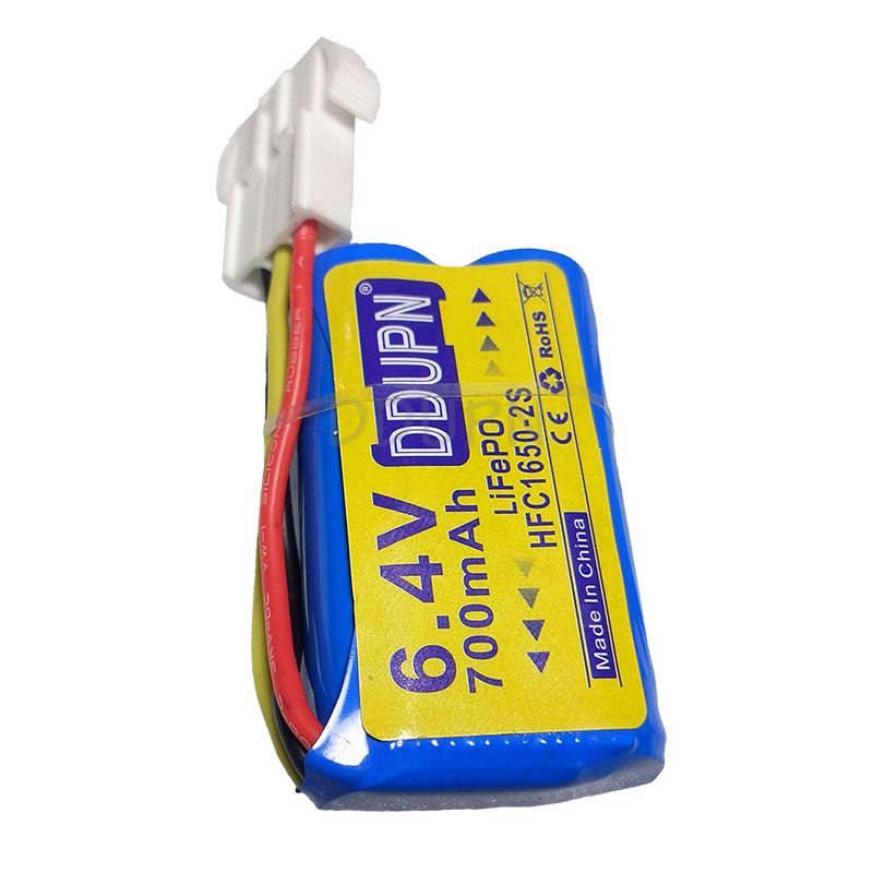6.4V 2S 700mAh HFC1650 LiFePO Battery EL4.5 3P Rev female plug