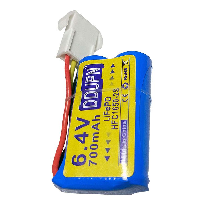 6.4V 2S 700mAh HFC1650 LiFePO Battery EL4.5 3P Rev female plug