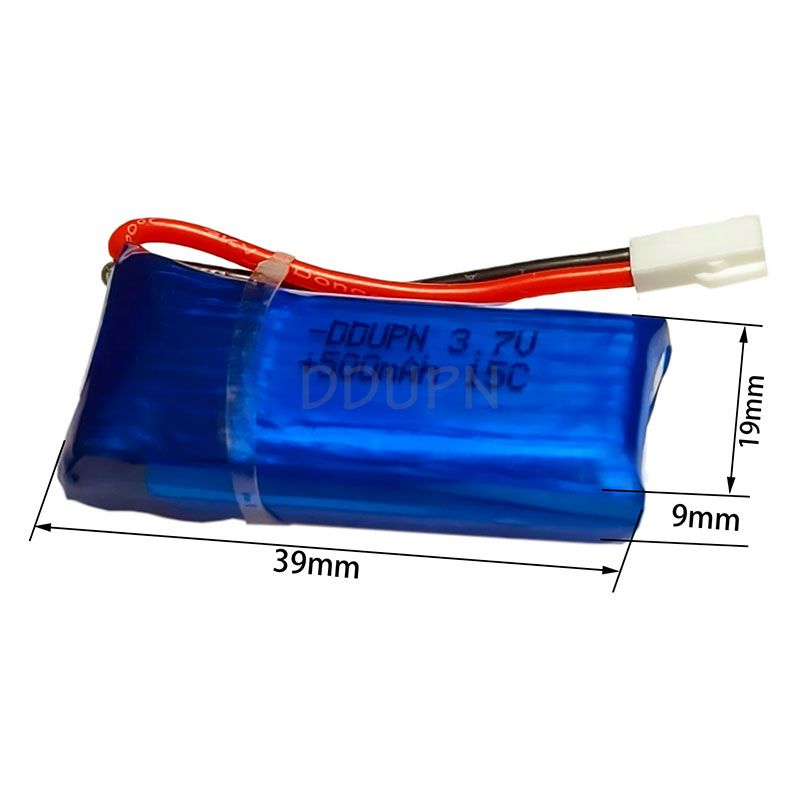 3.7V 1S 500mAh 15C LiPO Battery MX2.0 -2P Plug