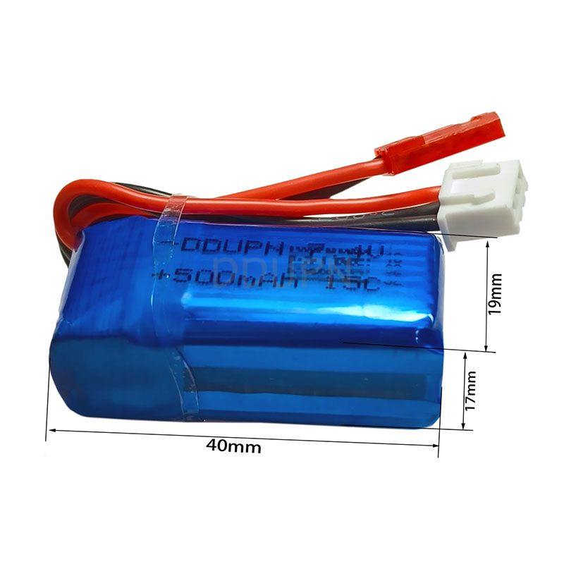 7.4V 2S 500mAh 15C LiPO Battery JST Plug 7.4V 2S 500mAh 15C LiPO Battery JST Plug