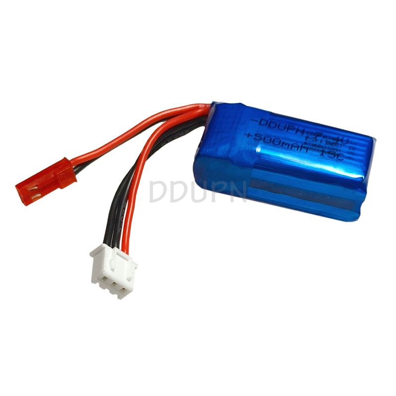 7.4V 2S 500mAh 15C LiPO Battery JST Plug