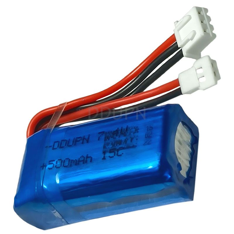 7.4V 2S 500mAh 15C LiPO Battery MX2.0 2P Male Plug